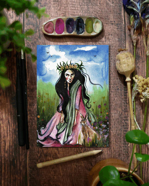 La dame du printemps • Tirage d'art