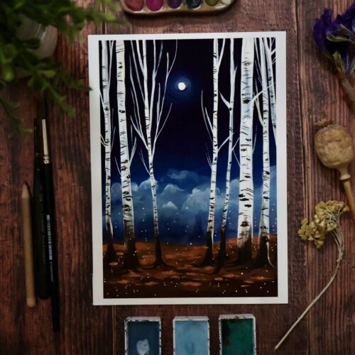 Forêt de bouleaux • Tirage d’art