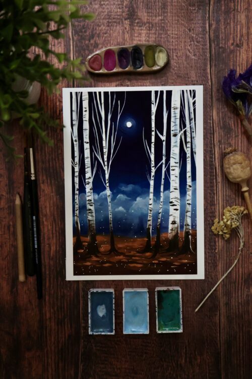 Forêt de bouleaux • Tirage d’art