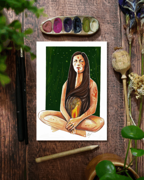 Femme-grotte • Tirage d’art