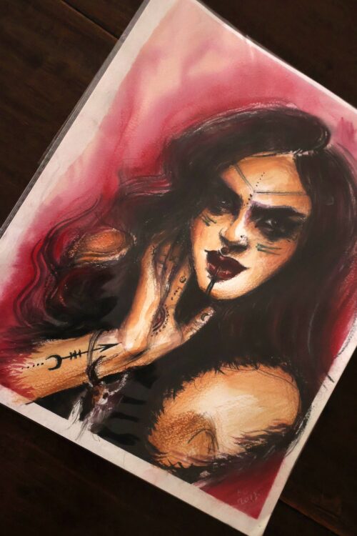 Fille du feu  - Original sur papier