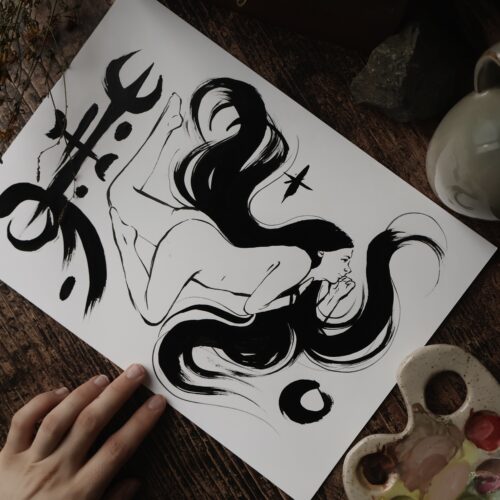 Folk witch • Original A4