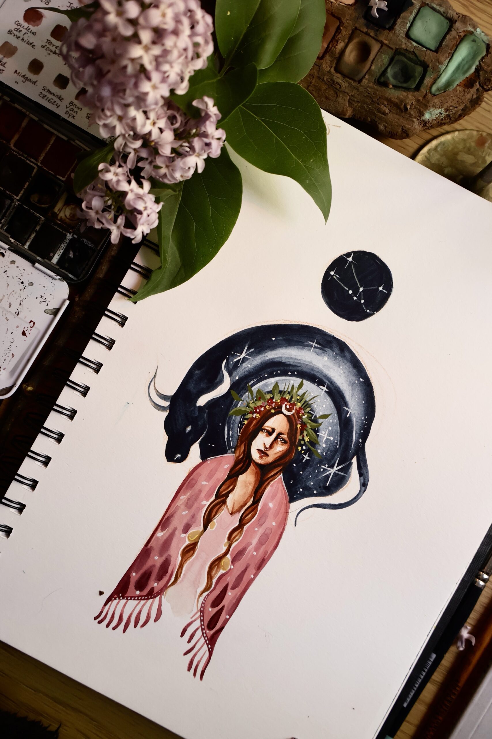 Nouvelle Lune en Taureau • Tirage d’art collector (A5) – Image 3