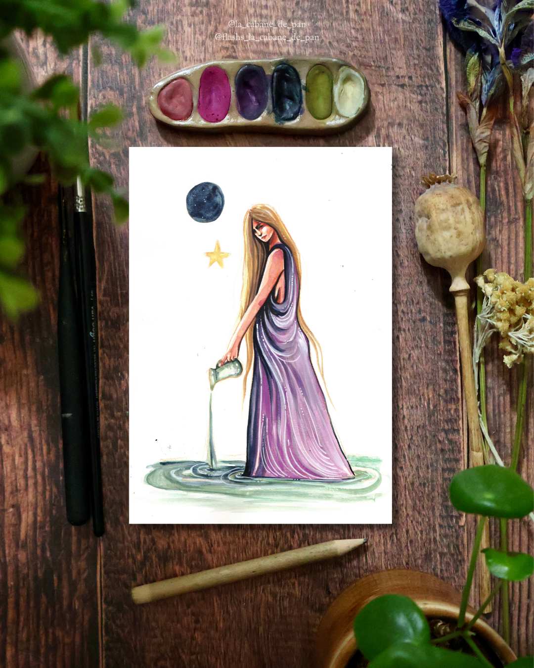 Nouvelle Lune en Verseau • Tirage d’art collector (A5)