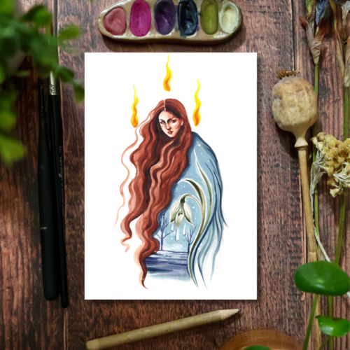 Brigid aux trois flammes • Tirage d’art