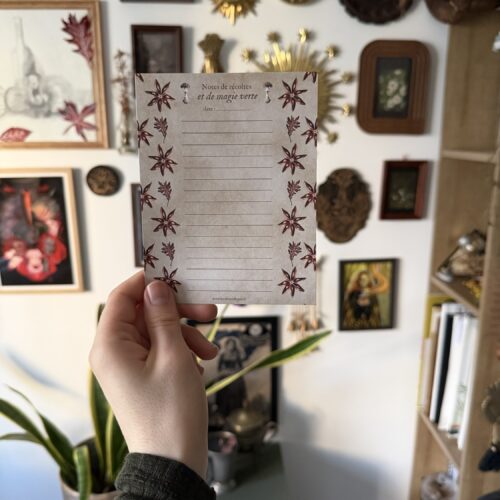 Blocs-notes "Notes de récoltes"