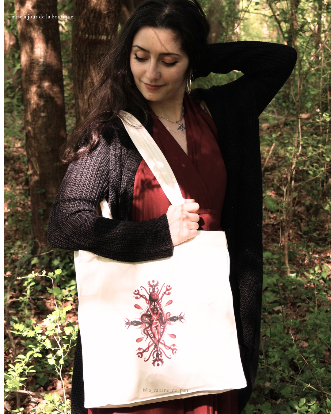 Sac en coton imprimé - "Coeurs Amazones" – Image 2