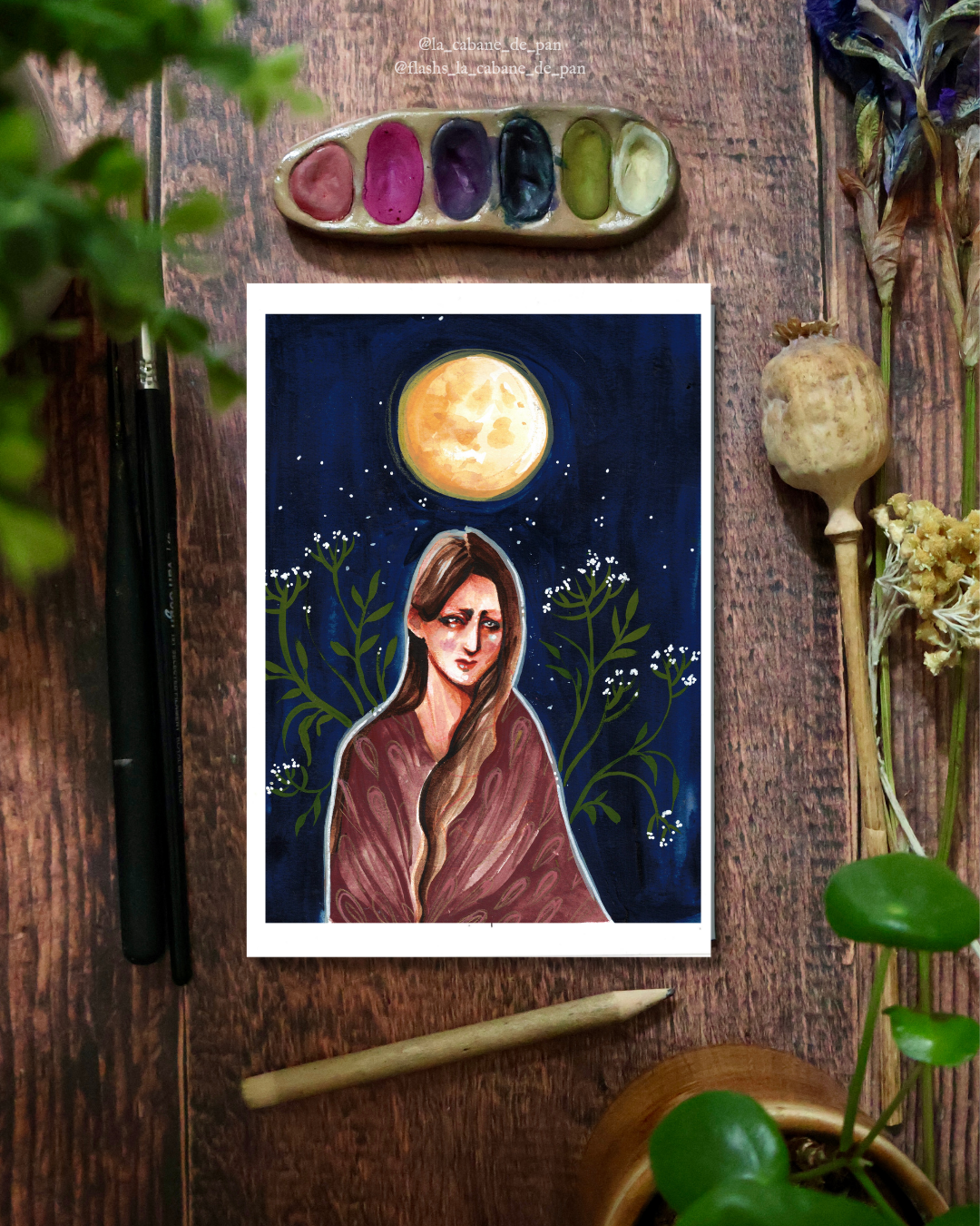 Pleine Lune en Scorpion • Tirage d’art collector (A5)