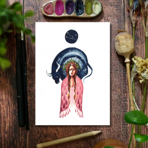 Nouvelle Lune en Taureau • Tirage d’art collector (A5)