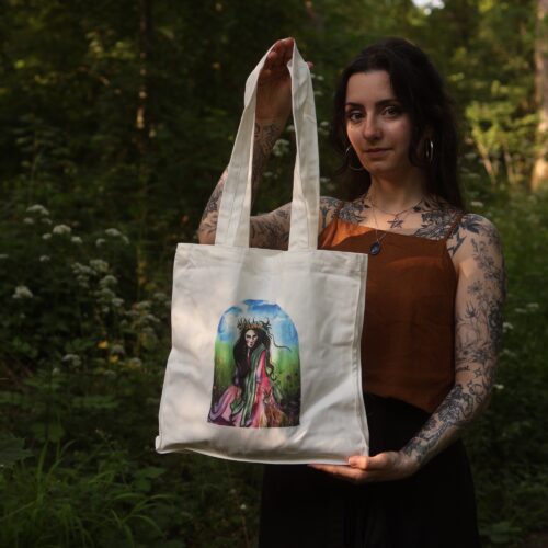 Sac en coton imprimé - "Le Sentier des sorcières"