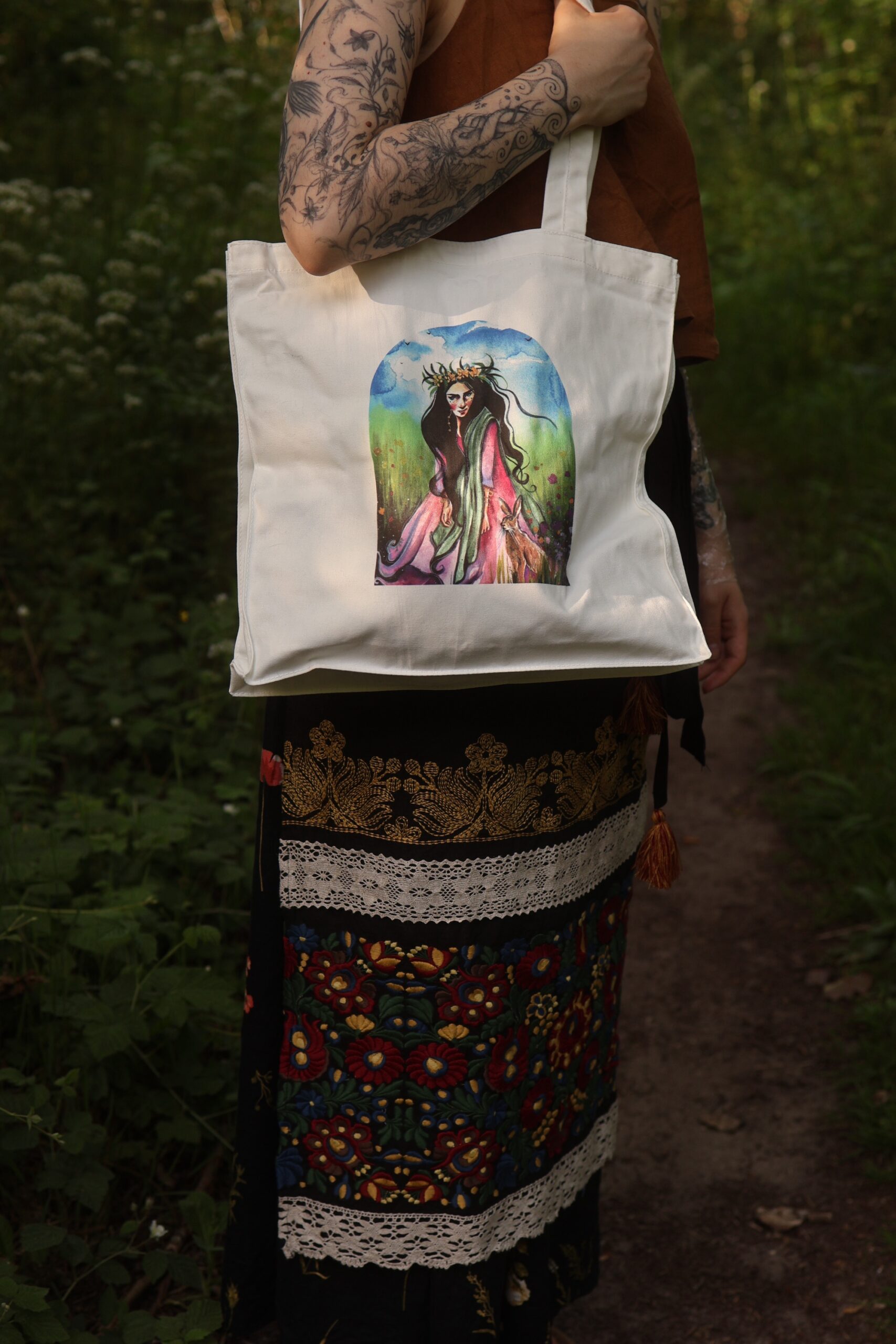 Sac en coton imprimé - "Le Sentier des sorcières" – Image 2