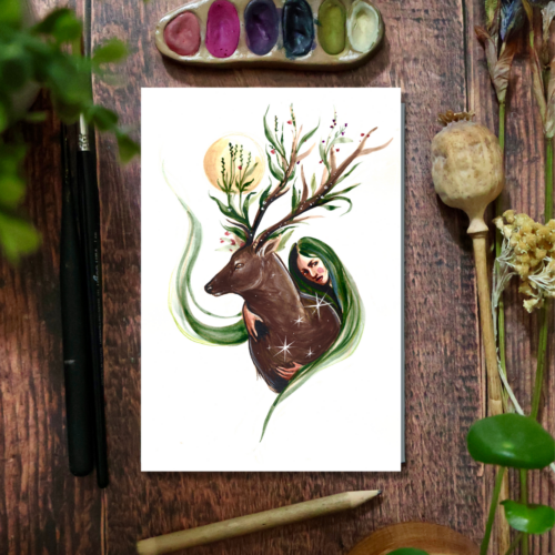 Pleine Lune en Verseau • Tirage d’art collector (A5)