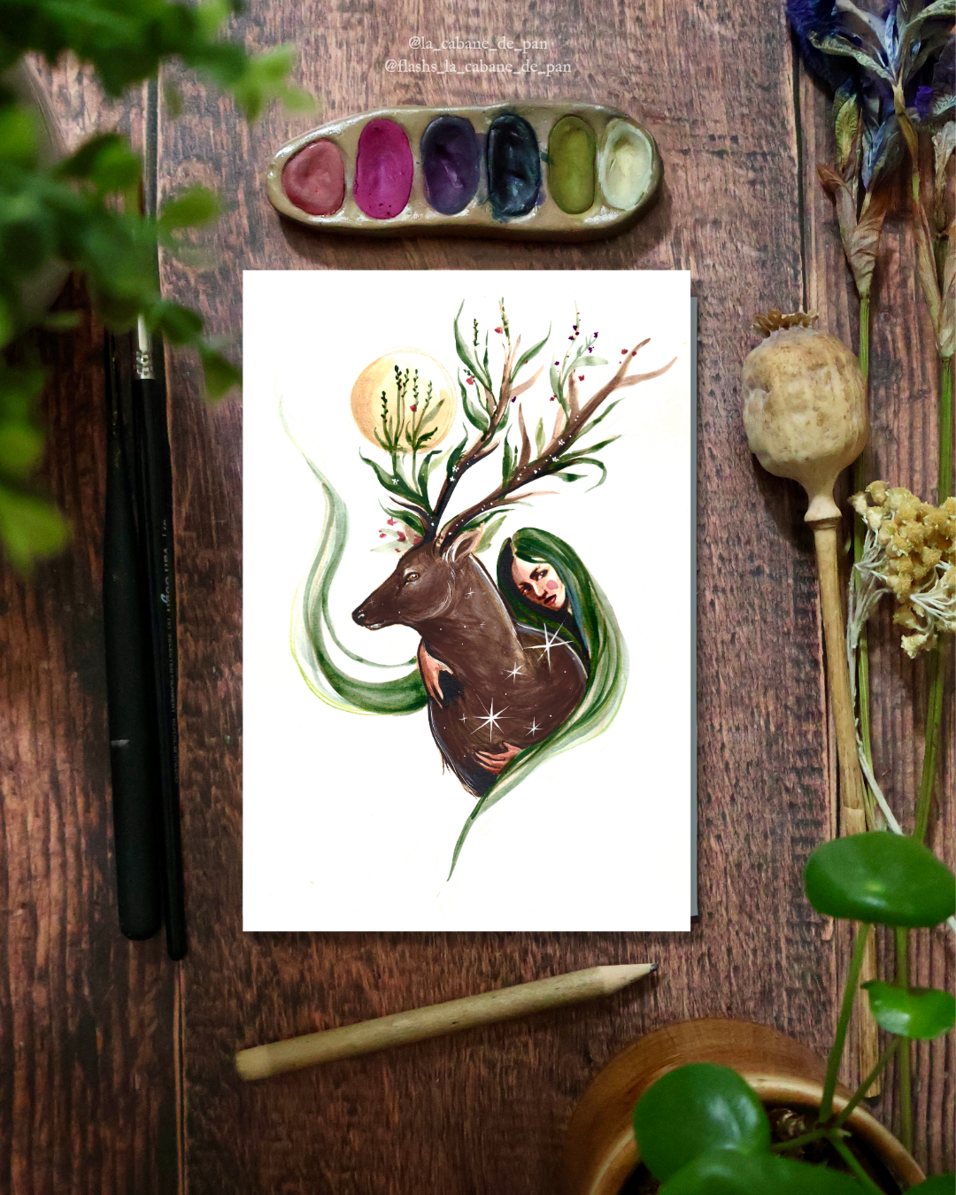 Pleine Lune en Verseau • Tirage d’art collector (A5)