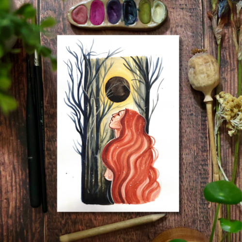Nouvelle Lune en Lion • Tirage d’art collector (A5)