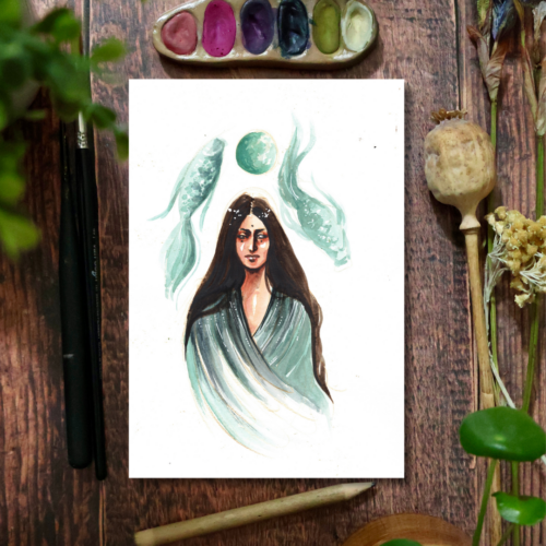 Pleine Lune en Poissons • Tirage d’art collector (A5)