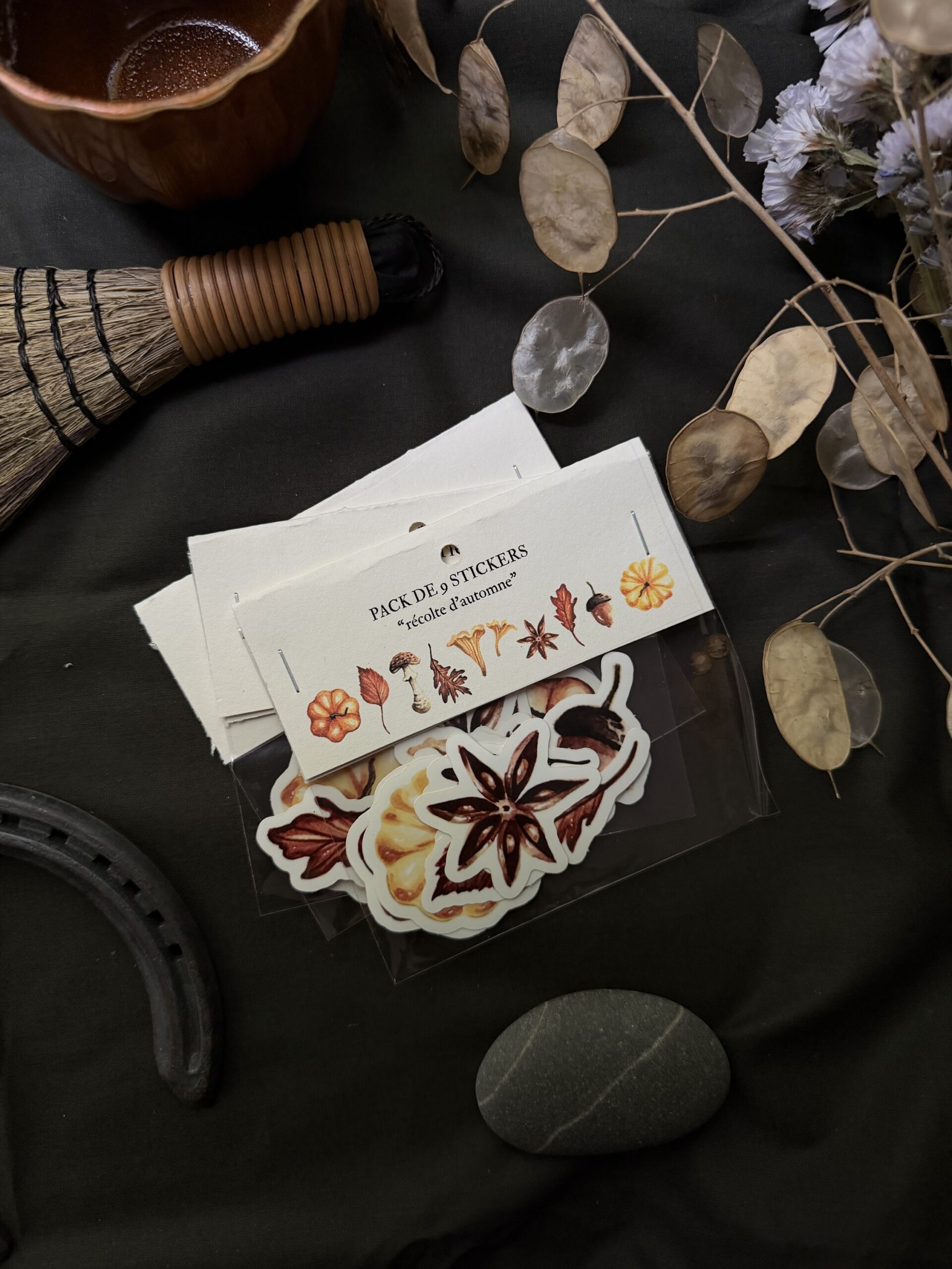 Lot de 9 stickers - Récolte d'automne